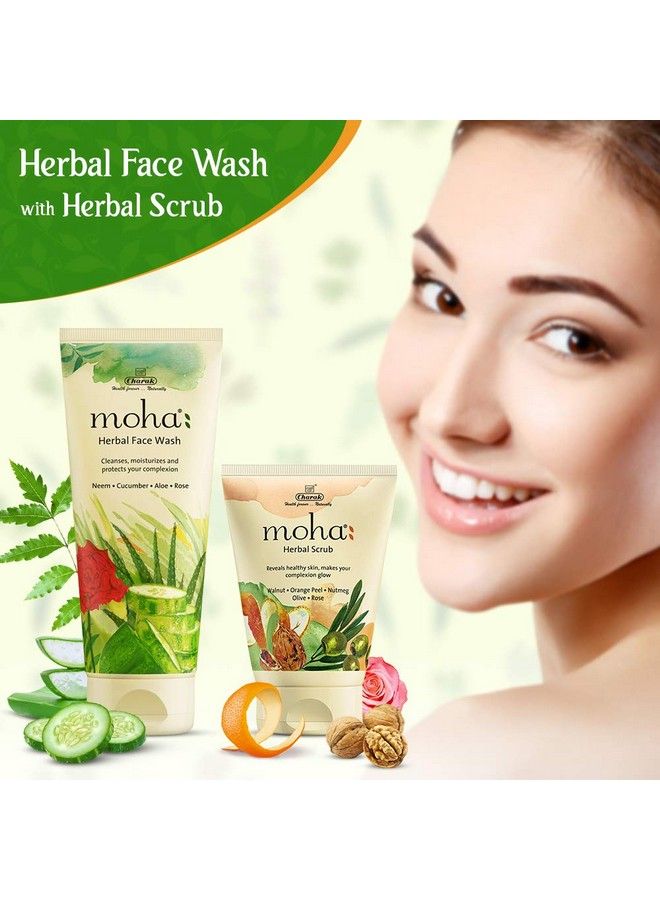 Herbal Face Wash 200 Ml With Herbal Scrub 50 Ml (Combo Of 2)