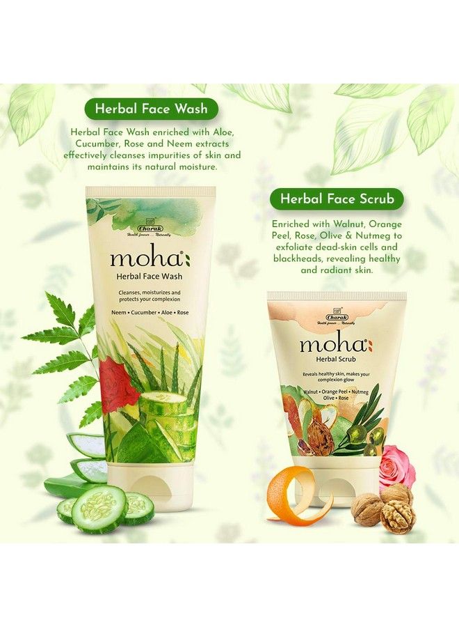 Herbal Face Wash 200 Ml With Herbal Scrub 50 Ml (Combo Of 2)