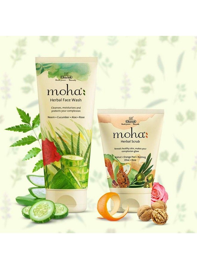 Herbal Face Wash 200 Ml With Herbal Scrub 50 Ml (Combo Of 2)