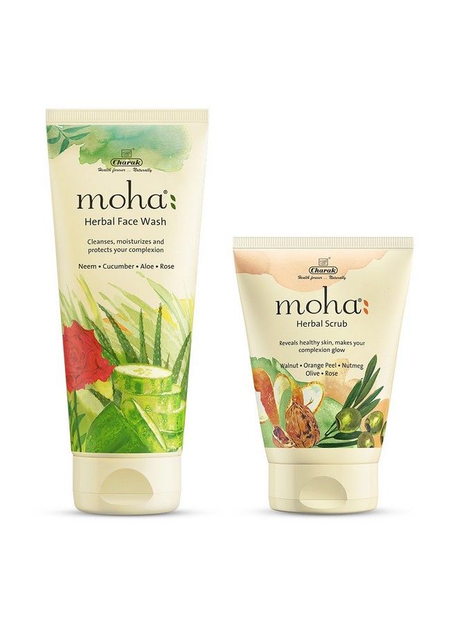 Herbal Face Wash 200 Ml With Herbal Scrub 50 Ml (Combo Of 2)