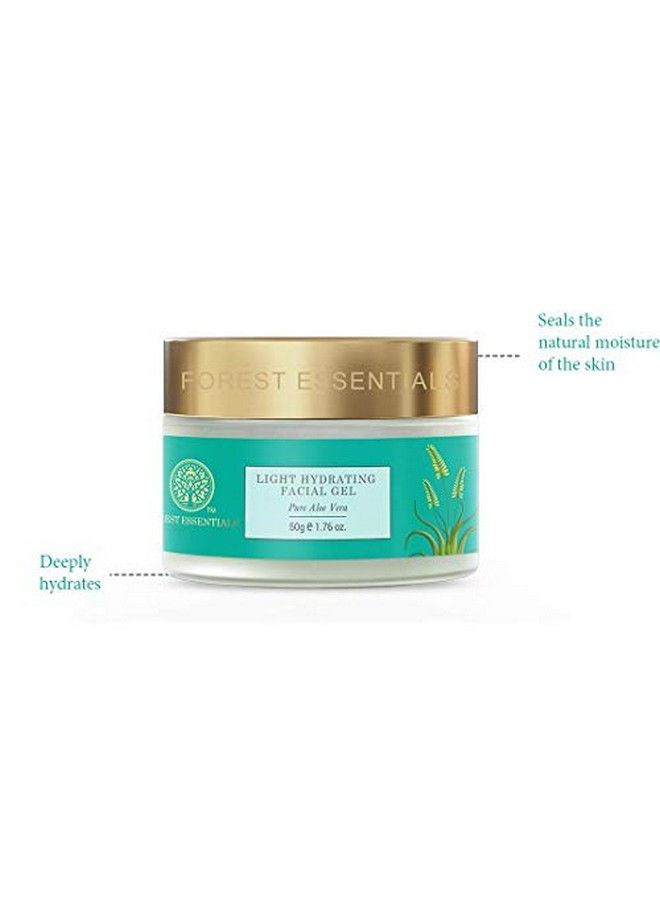 Light Hydrating Facial Gel Pure Aloe Vera;Soothes & Renews Hydration;Unisex Face Gel;50 G