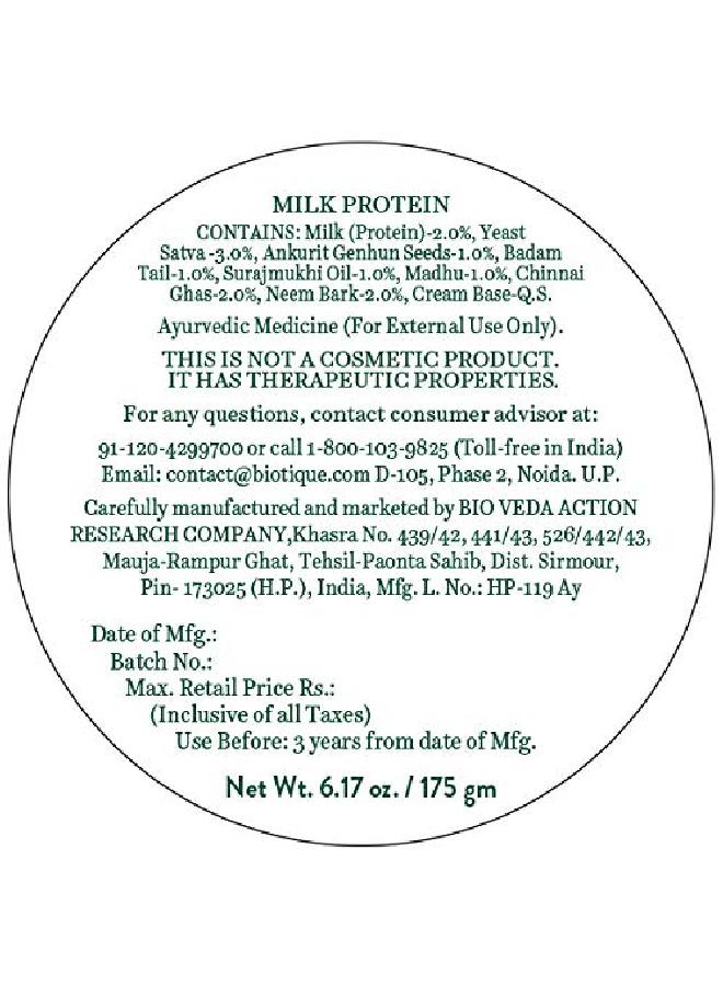 Bio Milk Protein Whitening And Rejuvenating Face Pack 175G