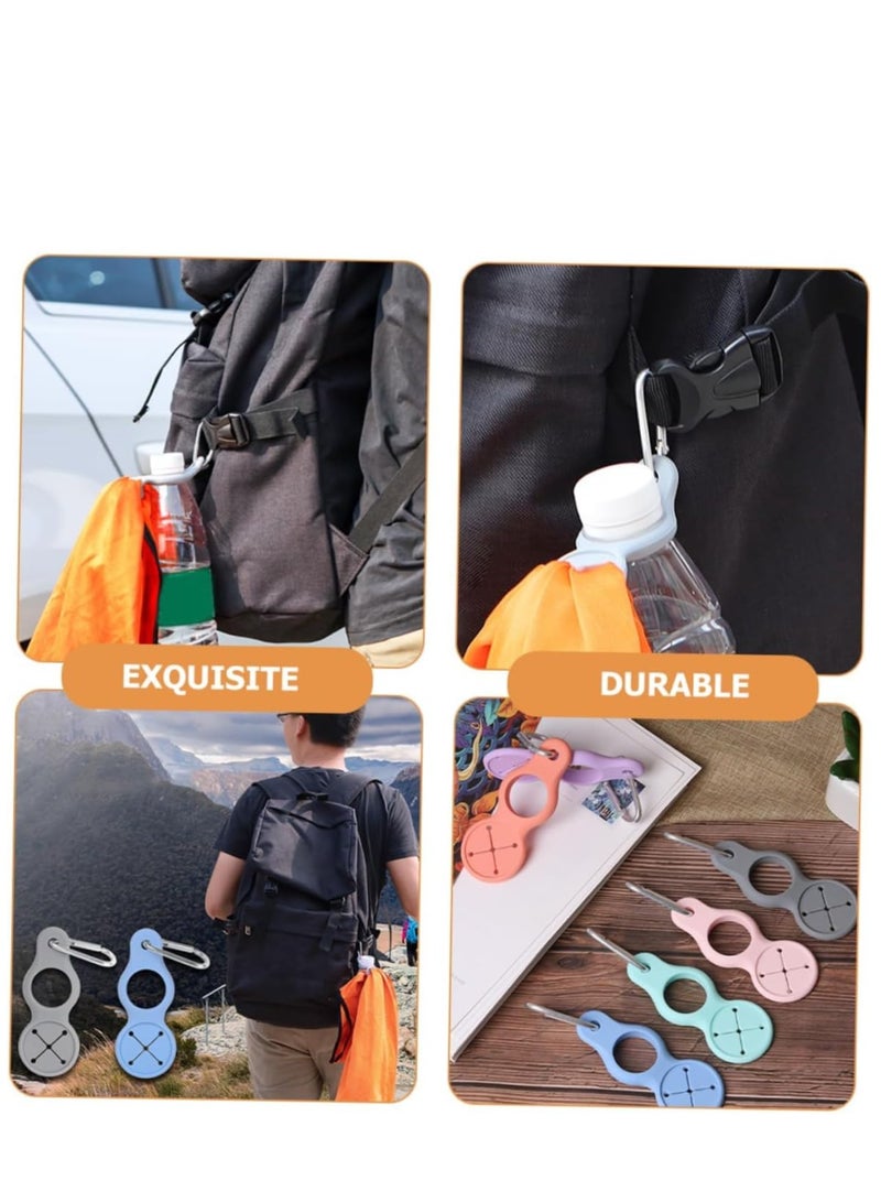 6pcs Water Bottle Buckle Athletic Backpack Climbing Carabiner Sports Water Bottle Water Bottle Ring Holder Mineral Water Bottle Buckles Water Bottle Holster Outdoor Buckles Alloy