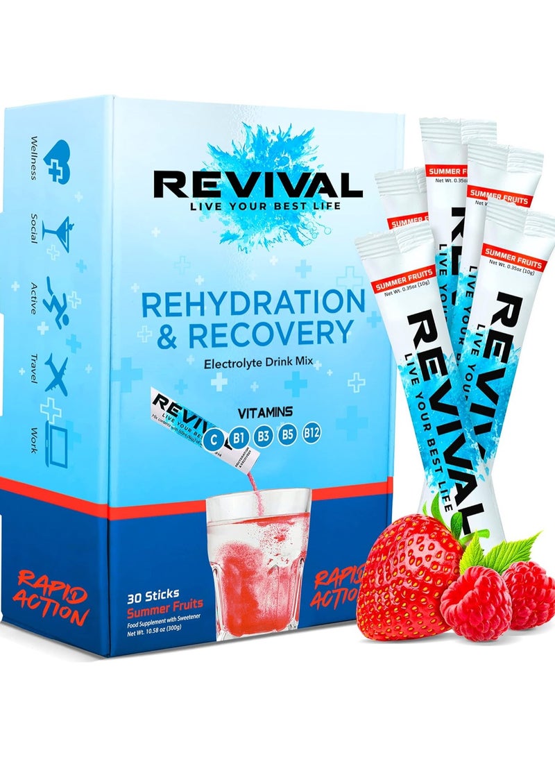 Revival Rapid Rehydration Electrolytes Powder Summer Fruit 30 Sachet