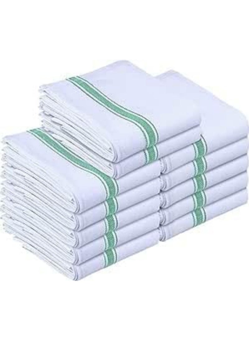 Luxury kitchen Towels (12 Pack) Dish Towels White Kitchen Towels, bar Towels and Tea Towels