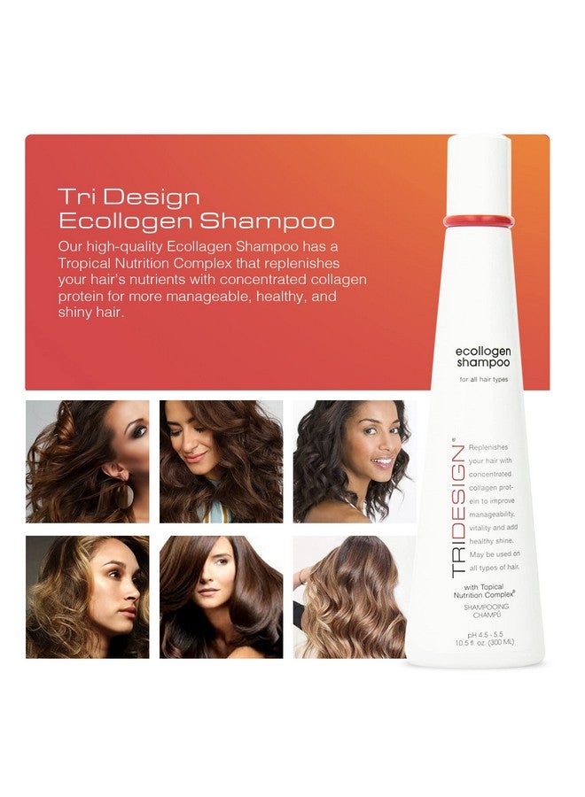 Ecollogen Moisturizing Shampoo Hydrating Hair Shampoo For Natural Hair Unisex Thickening & Volumizing Shampoo Unscented Nonfragrance Shampoo Gentle Cleanser 10.5 Oz