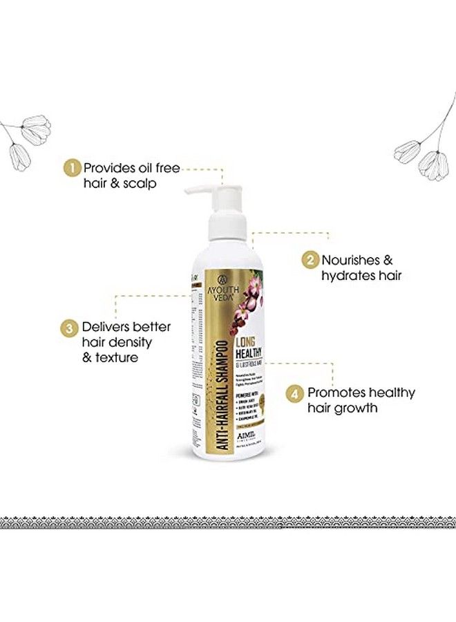 Antihairfall Shampoo | Fights Premature Hair Fall | Improves Hair Density & Texture | Suitable For All Hair Types (Treated & Colored Hair) 200 Ml