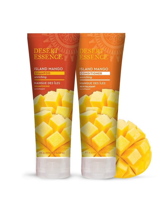 Island Mango Shampoo & Conditioner Bundle 8 Fl Ounce Enriching Shea Butter Jojoba Oil Smooth & Silky Soft & Healthy