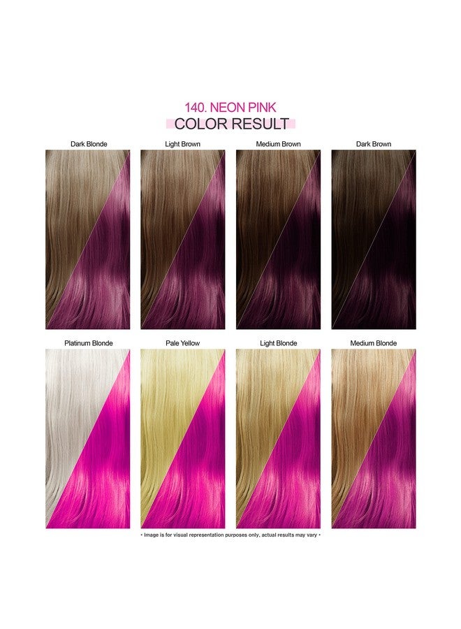 Semi Permanent Hair Color Vegan And Crueltyfree Hair Dye 4 Fl Oz 140 Neon Pink (Pack Of 1)