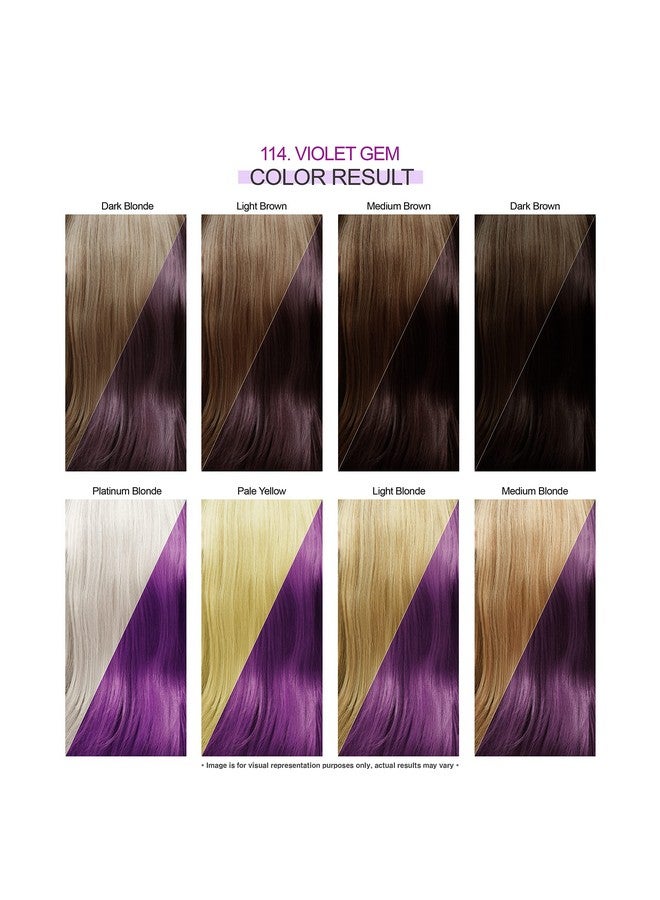 Semi Permanent Hair Color Vegan And Crueltyfree Hair Dye 4 Fl Oz 114 Violet Gem (Pack Of 1)