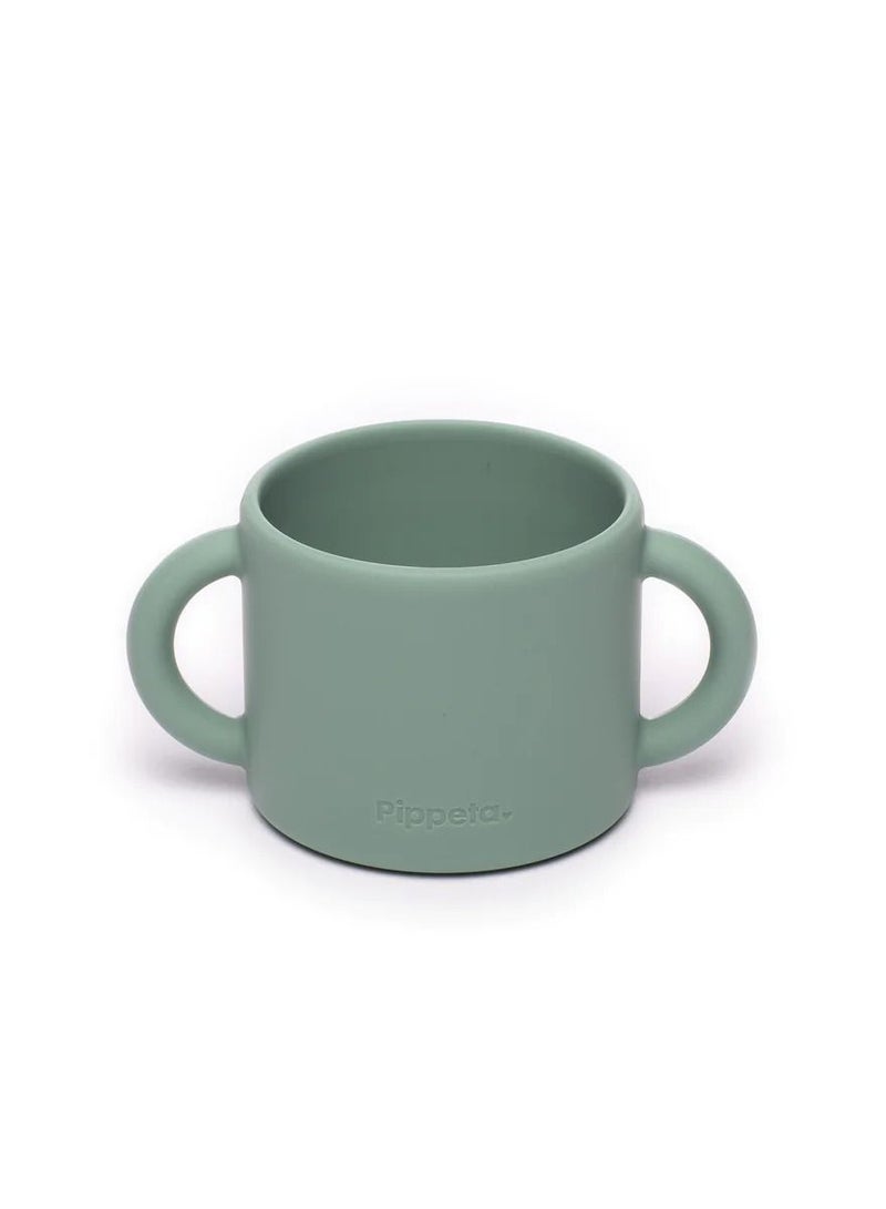 Pippeta Silicone Cup And Straw For Baby - Meadow Green