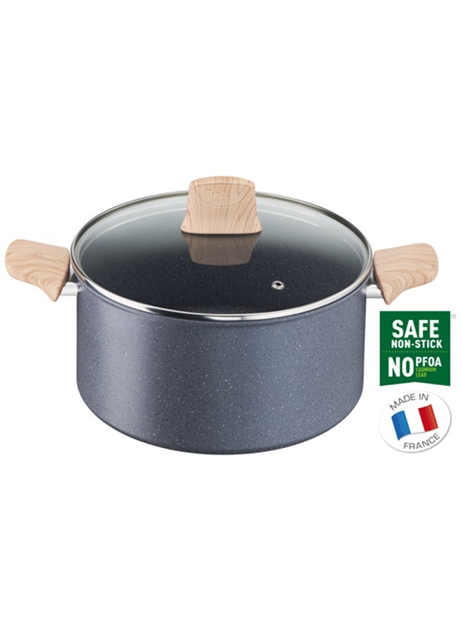Casserole 24 cm  100% Made in France  NonStick with Thermo Signal  Natural Force G2664683