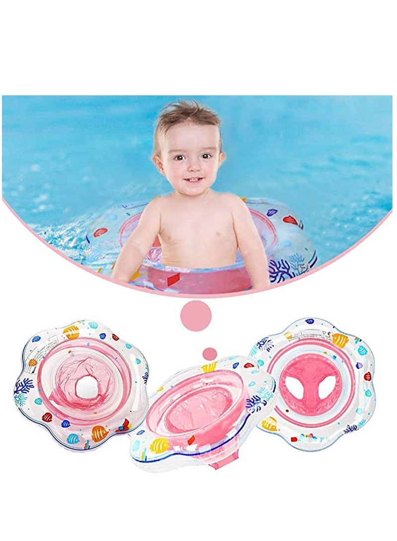 Baby Swimming Ring Float, Inflatable Baby Swim Ring with Seat with Soft PVC for Infant/Toddler 6-36 Months, Leak-Proof Swimming Pool Ring for Kids Paddling Pool