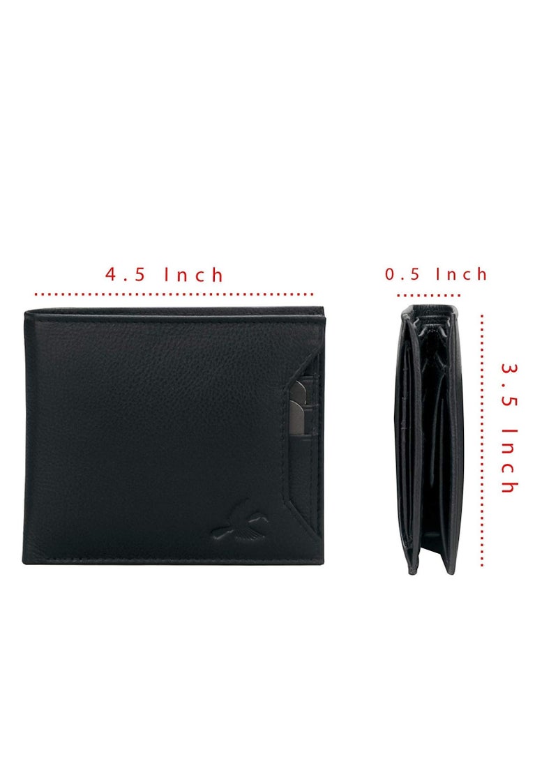 Men's Black Rigohill Leather Wallet | PHBW85 (3Y5K)