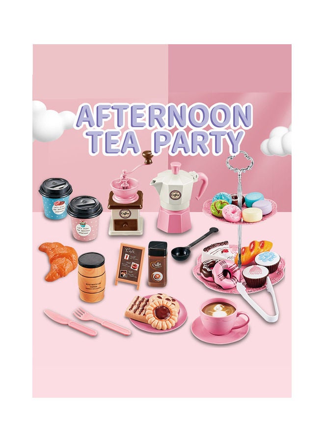 Pretend Kitchen Food Coffee Machine Afternoon Tea Play House Toys Set