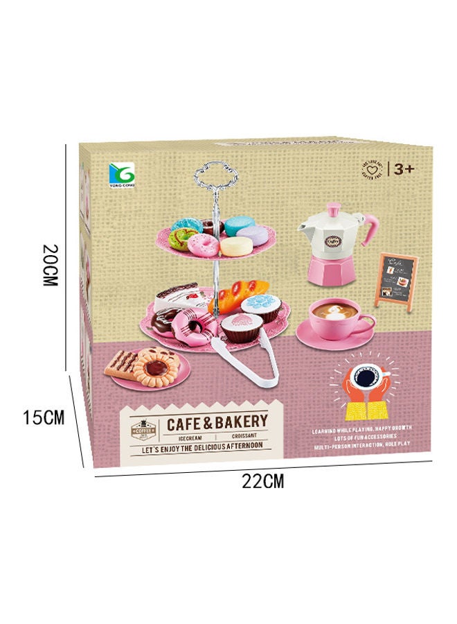 Pretend Kitchen Food Coffee Machine Afternoon Tea Play House Toys Set