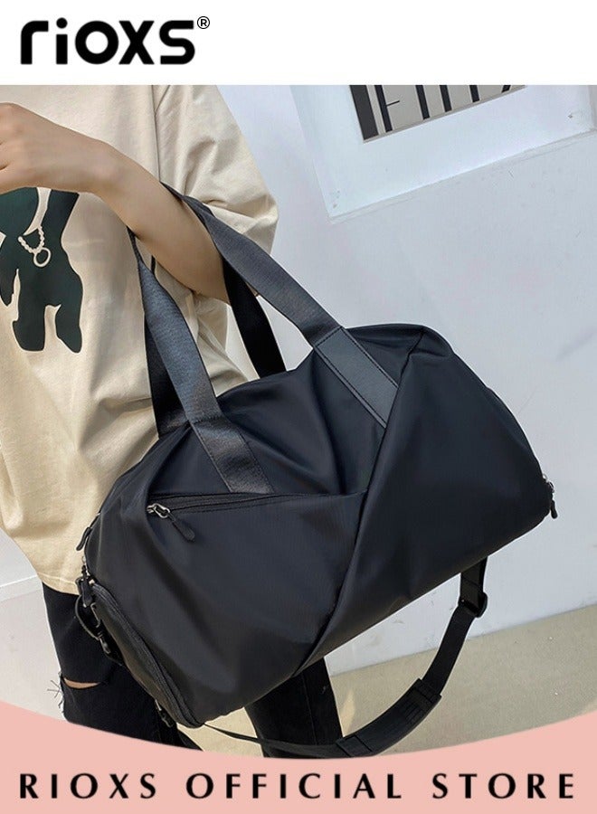 43*25*30cm Travel Bag, Carry-on Crossbody Luggage Bag, Dry and Wet Separated Carry-on Bag, Weekender Bag with Shoe Compartment, Suitable as Gym Bag, Carry-on Luggage, Travel Bag, Weekend Overnight Bag, Personal Items Bag