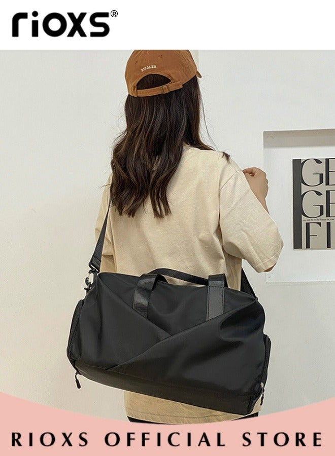 43*25*30cm Travel Bag, Carry-on Crossbody Luggage Bag, Dry and Wet Separated Carry-on Bag, Weekender Bag with Shoe Compartment, Suitable as Gym Bag, Carry-on Luggage, Travel Bag, Weekend Overnight Bag, Personal Items Bag