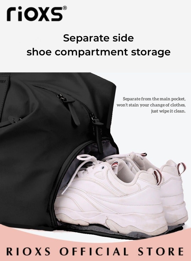 43*25*30cm Travel Bag, Carry-on Crossbody Luggage Bag, Dry and Wet Separated Carry-on Bag, Weekender Bag with Shoe Compartment, Suitable as Gym Bag, Carry-on Luggage, Travel Bag, Weekend Overnight Bag, Personal Items Bag
