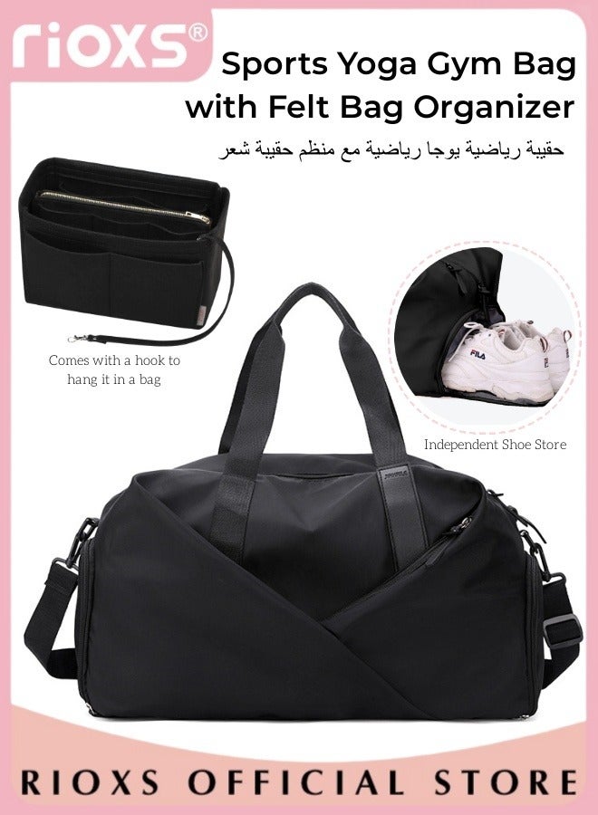 43*25*30cm Travel Bag, Carry-on Crossbody Luggage Bag, Dry and Wet Separated Carry-on Bag, Weekender Bag with Shoe Compartment, Suitable as Gym Bag, Carry-on Luggage, Travel Bag, Weekend Overnight Bag, Personal Items Bag
