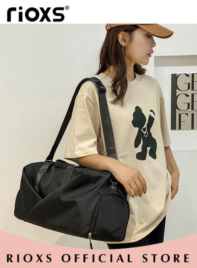 43*25*30cm Travel Bag, Carry-on Crossbody Luggage Bag, Dry and Wet Separated Carry-on Bag, Weekender Bag with Shoe Compartment, Suitable as Gym Bag, Carry-on Luggage, Travel Bag, Weekend Overnight Bag, Personal Items Bag