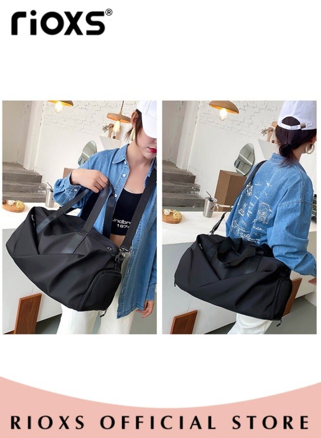 43*25*30cm Travel Bag, Carry-on Crossbody Luggage Bag, Dry and Wet Separated Carry-on Bag, Weekender Bag with Shoe Compartment, Suitable as Gym Bag, Carry-on Luggage, Travel Bag, Weekend Overnight Bag, Personal Items Bag