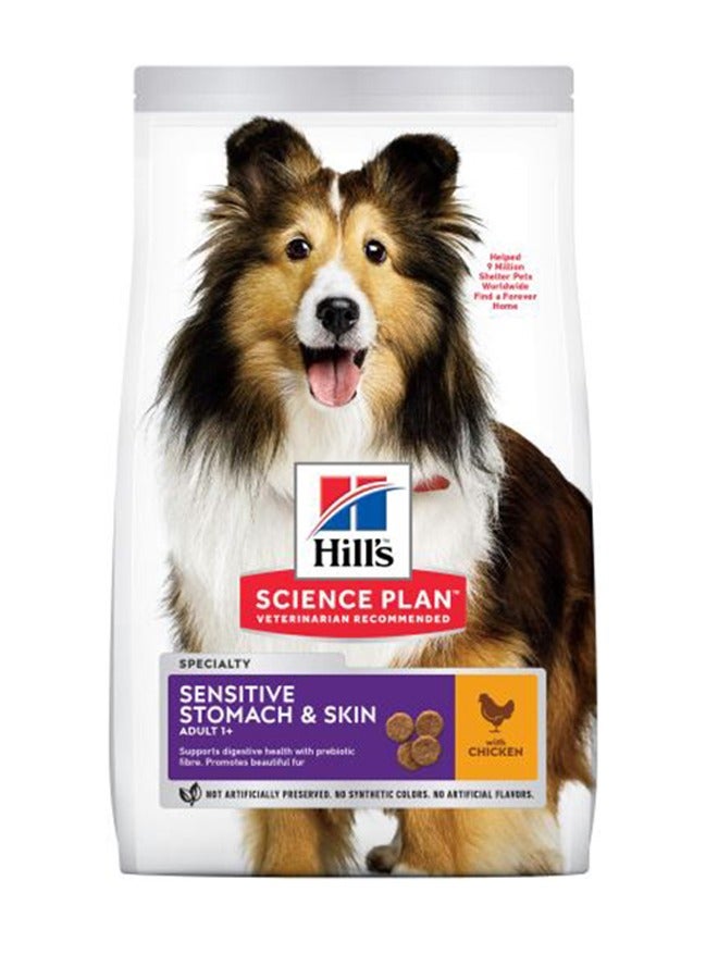 Sensitive Stomach And Skin Medium Adult Dog Food With Chicken - 14kg