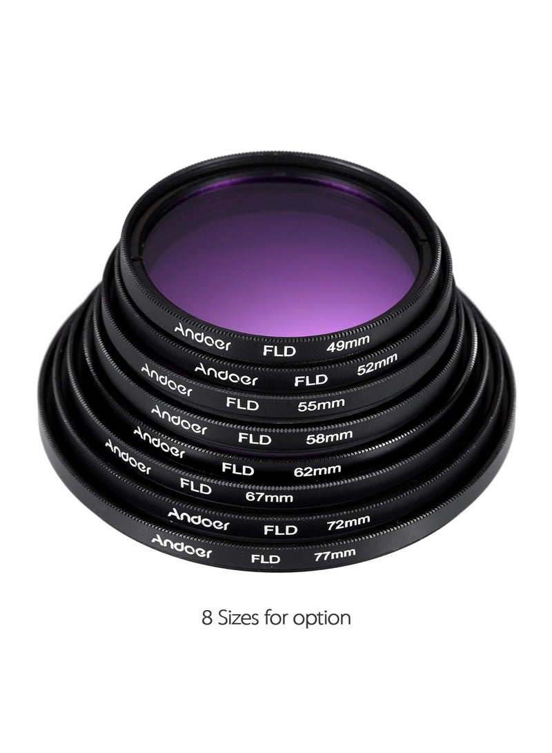 Andoer 52mm Lens Filter Kit UV+CPL+FLD+ND(ND2 ND4 ND8) with Carry Pouch / Lens Cap / Lens Cap Holder / Tulip & Rubber Lens Hoods / Cleaning Cloth