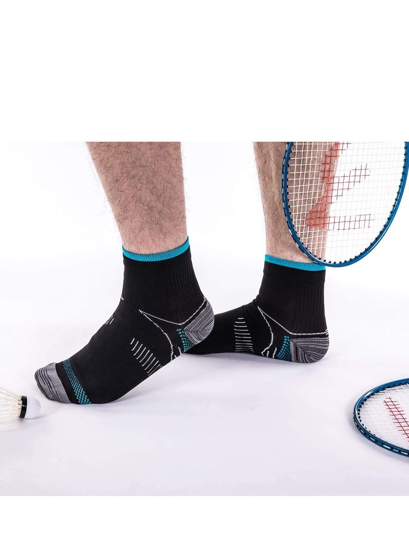 3 Pairs Compression Socks for Women and Men Upgraded Sport Plantar Fasciitis Arch Support Low Cut Compression Foot Socks Best for Athletic Sports, Running, Travel
