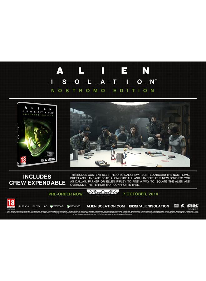 Alien Isolation Nostromo Edition - PlayStation 3 - adventure - playstation_3_ps3