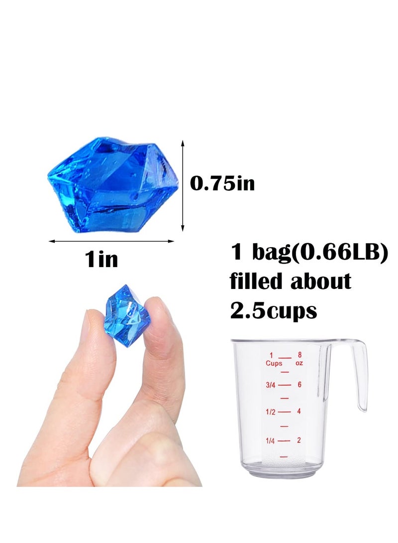 Acrylic Crushed Ice Rocks 150 PCS Fake Crystals Plastic Ice Cubes Diamonds Gems for Vase Fillers, Home Decoration Table Scatter Event Wedding Arts Crafts