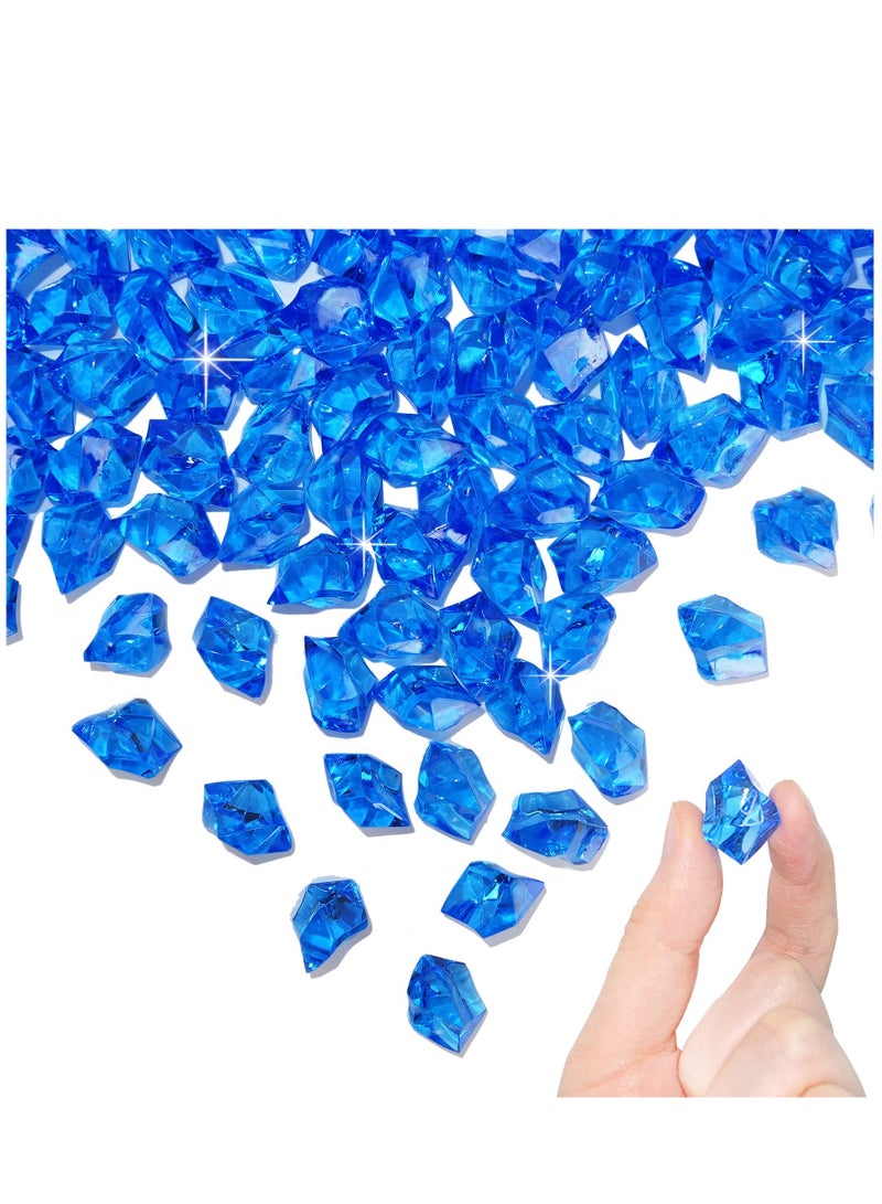 Acrylic Crushed Ice Rocks 150 PCS Fake Crystals Plastic Ice Cubes Diamonds Gems for Vase Fillers, Home Decoration Table Scatter Event Wedding Arts Crafts