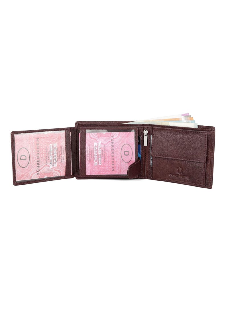 WildHorn Gift Leather Wallet Belt Combo New Bombay Brown