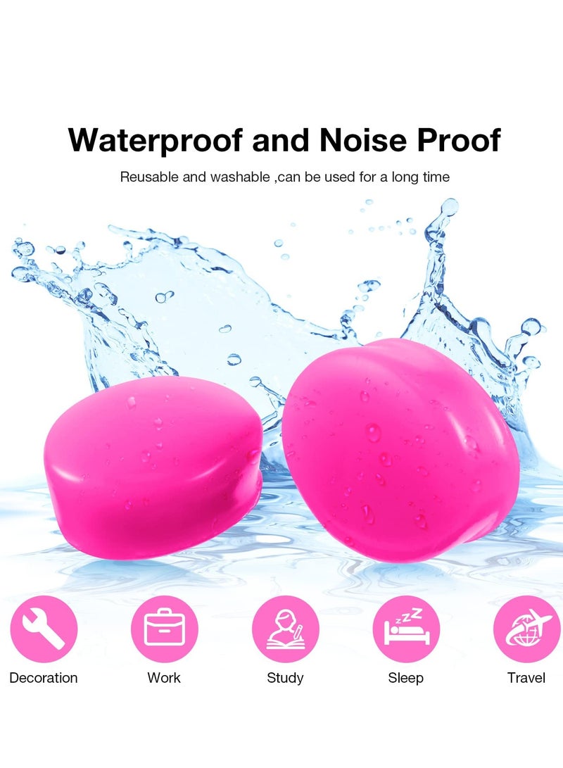 18 Pairs Ear Plugs for Sleeping Soft Reusable Moldable Silicone Earplugs Noise Cancelling Earplugs Sound Blocking Ear Plugs with Case for Swimming