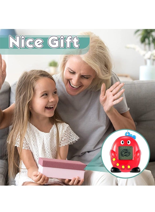 Virtual Electronic Digital Pet Keychain, 5 Pieces Game Digital Game Keychain Nostalgic Virtual Digital Pet Retro Handheld Electronic Game Machine with Keychain for Boys Girls