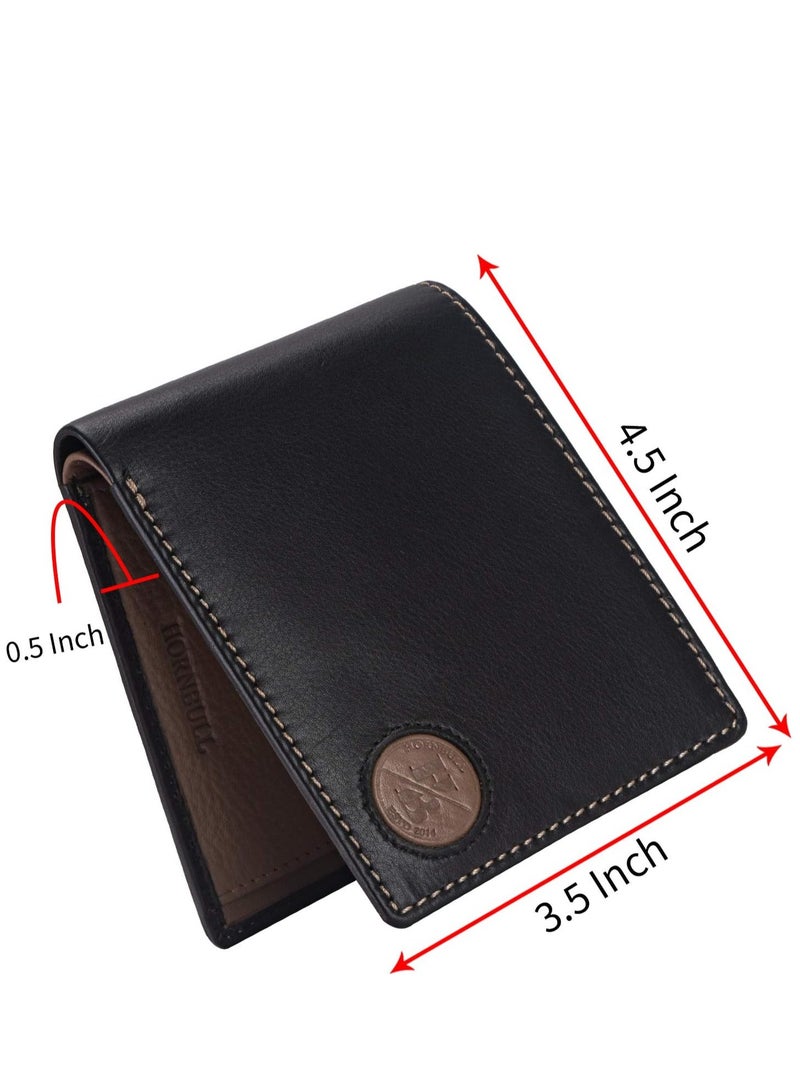 Bill Mens Leather Wallet, Black/Mud, Casual | MW167 (RV36)