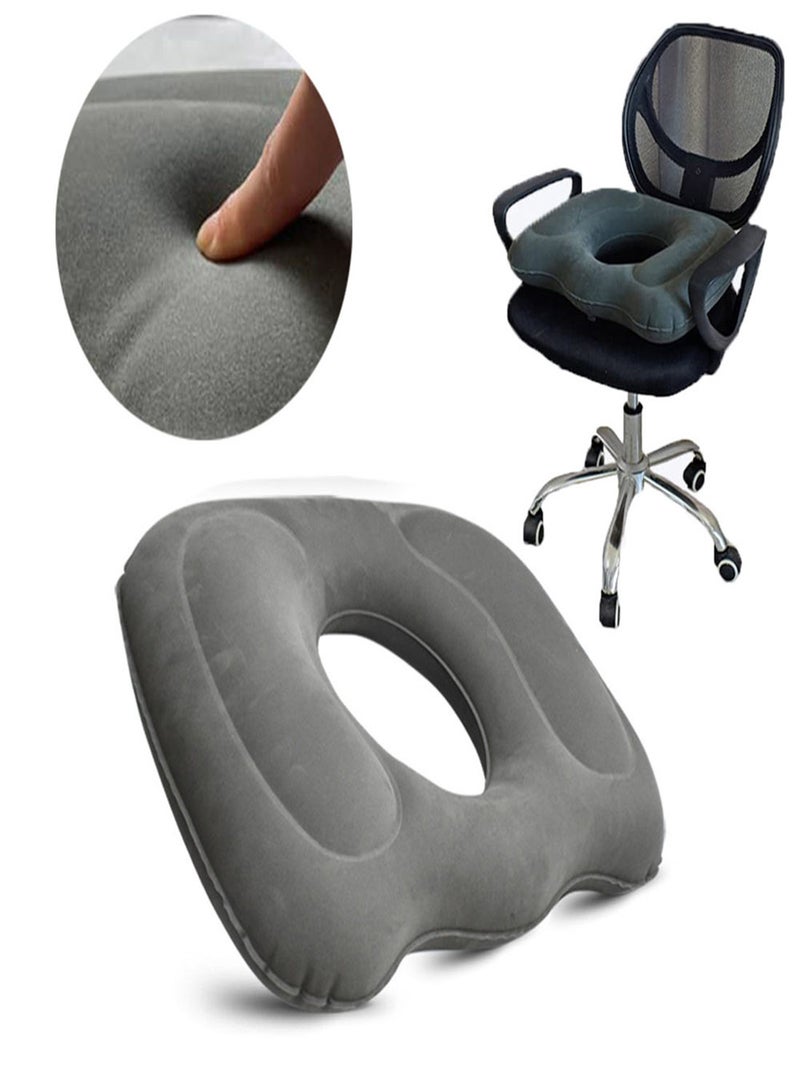 Inflatable Donut Cushion Seat for Office Chair Portable Sciatica Pillow for Sitting Tailbone Pain Car Seat Cushions for Hemorrhoids Pressure Sores Wheel Chair Prolonged Sitting Daily Use