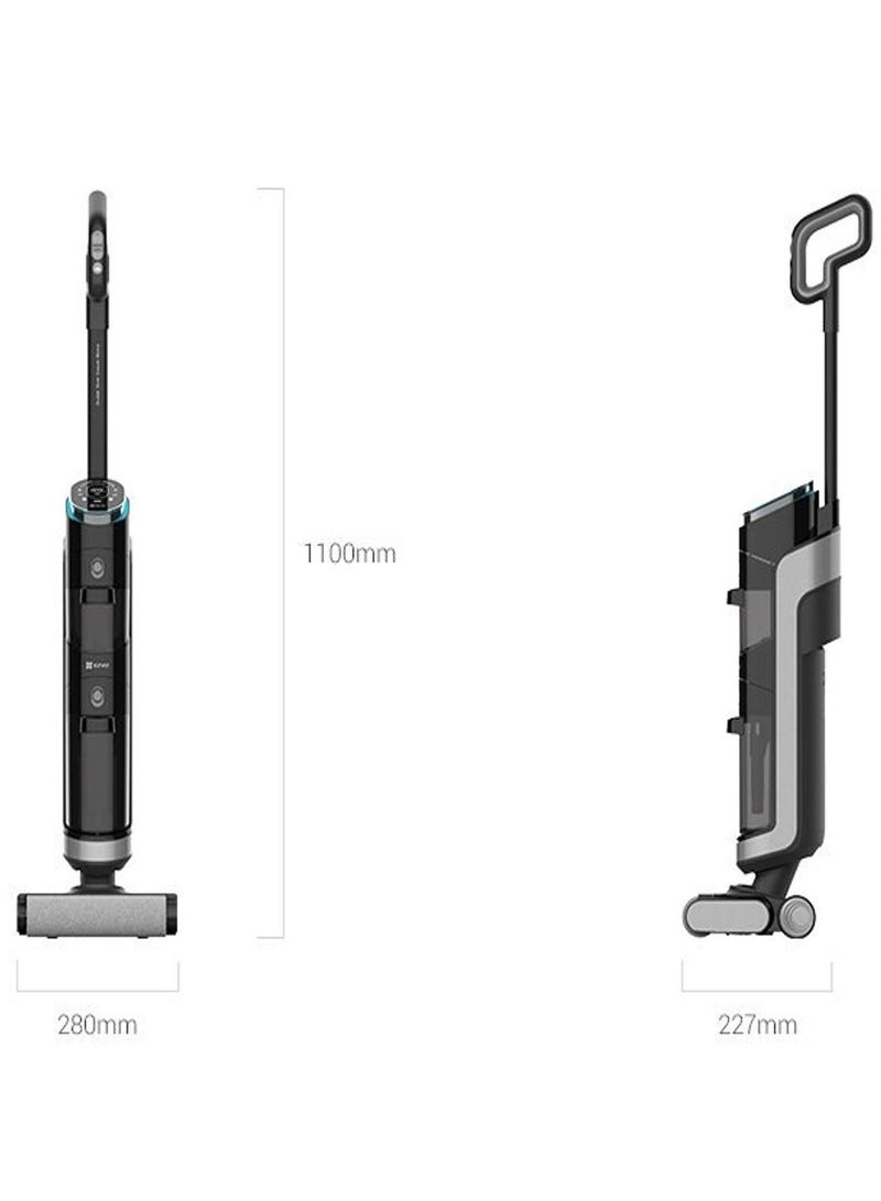 Ezviz RH1 Smart Cordless Wet & Dry Vacuum Cleaner, 45000RPM Fan Motor Speed, 4000mAh Battery Capacity, 700mL Clean Water, Black | CS-RH1