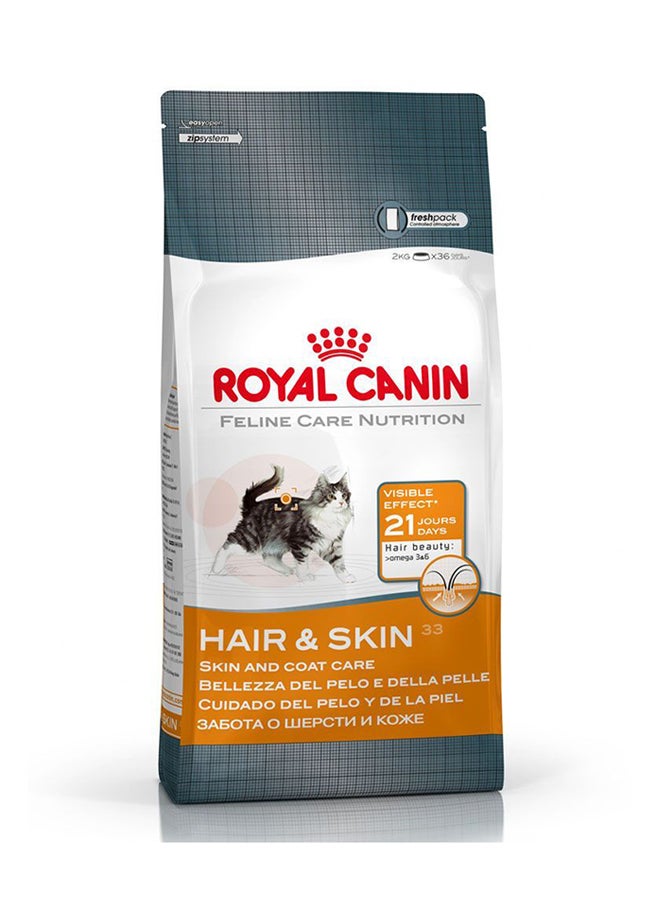 Hair And Skin Feline Care Cat Food Brown 2kg