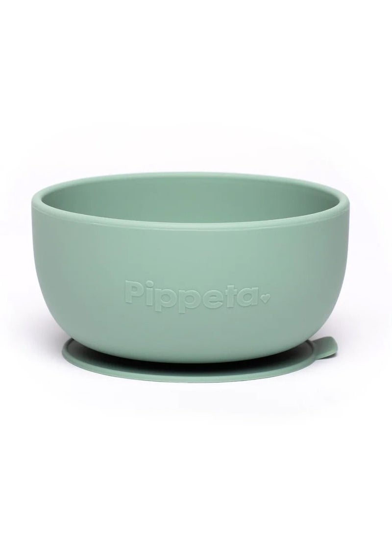 Pippeta Silicone Suction Bowl For Infant - Meadow Green