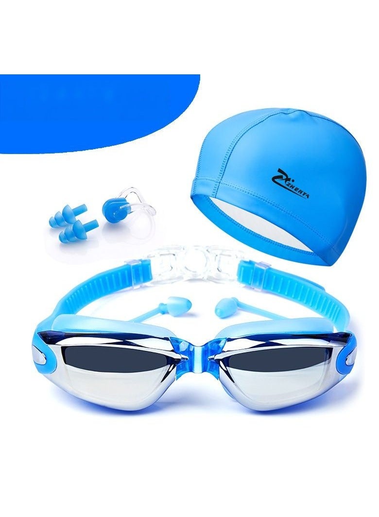 Three piece set of swimming goggles