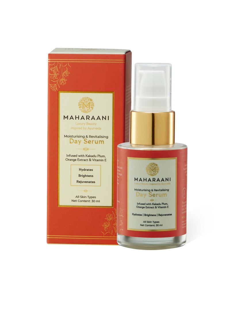 Anti-aging Day Serum - Kakadu Plum Vitamin C & Vitamin E Infused Natural, Ayurvedic Glow serum | Hydrate, Brighten, & Protect Your Skin | Natural Vitamin C Serum for Face | 30ml