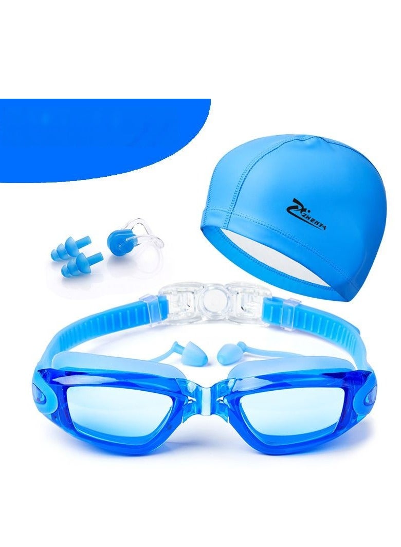 Three piece set of swimming goggles