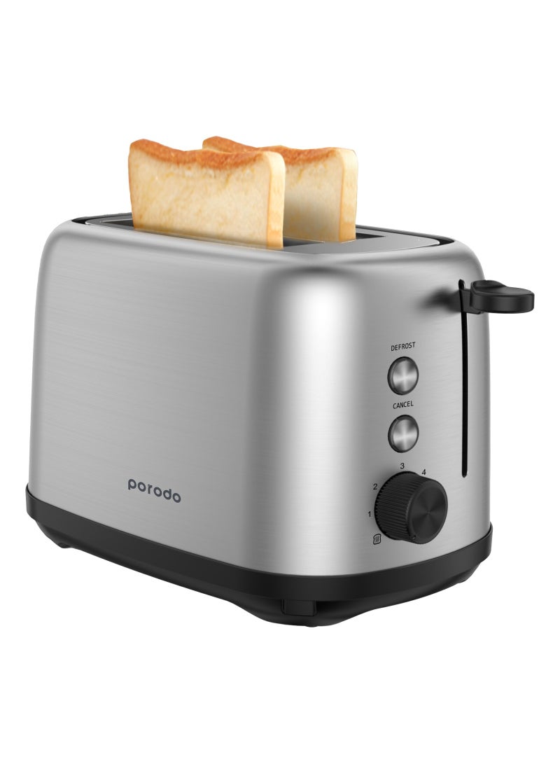 orodo LifeStyle Golden Brown Toaster with Defrost Function 750W - Black