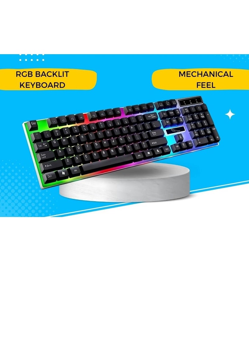 4 in 1 Gaming Combo with Gaming Headphone Mouse Pad Keyboard & Mouse