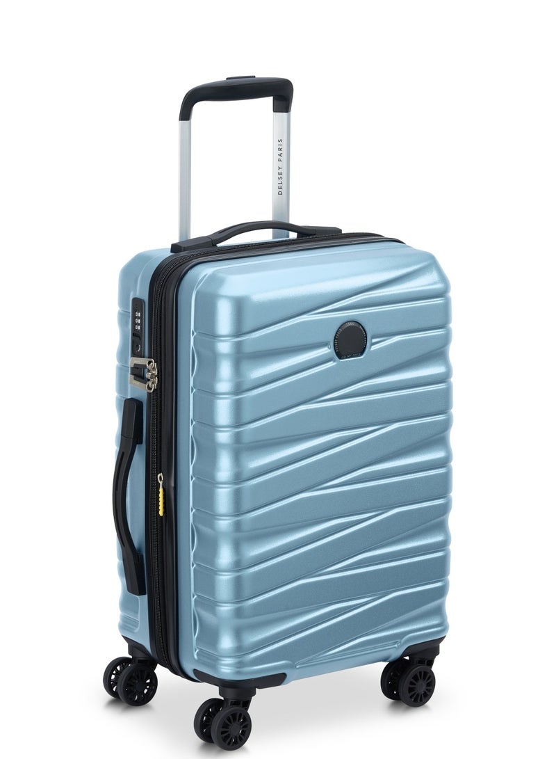 Delsey Tiphanie 55cm Hardcase 4 Double Wheel Expandable Cabin Luggage Trolley Case Aqua - 00389280142ME