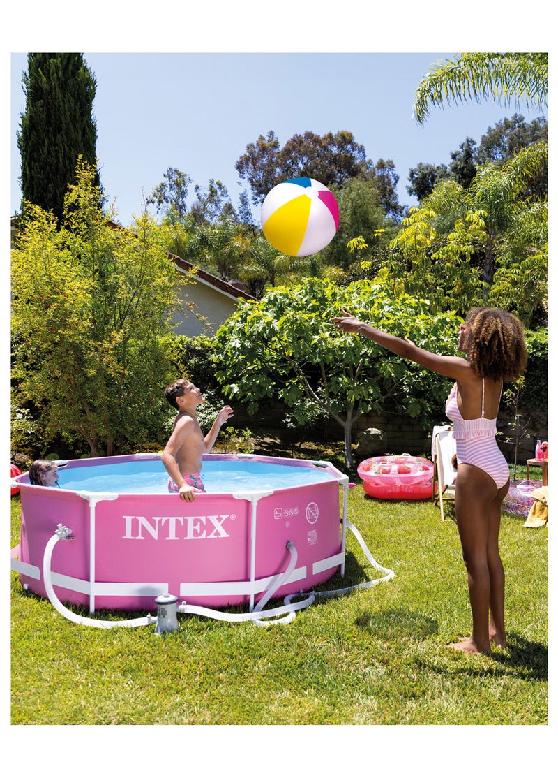 Pink Metal Frame Above Ground Pool - 8ft x 30inch