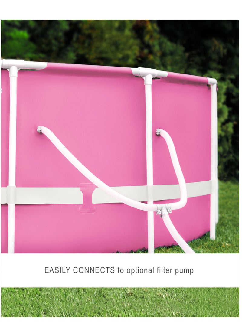 Pink Metal Frame Above Ground Pool - 8ft x 30inch