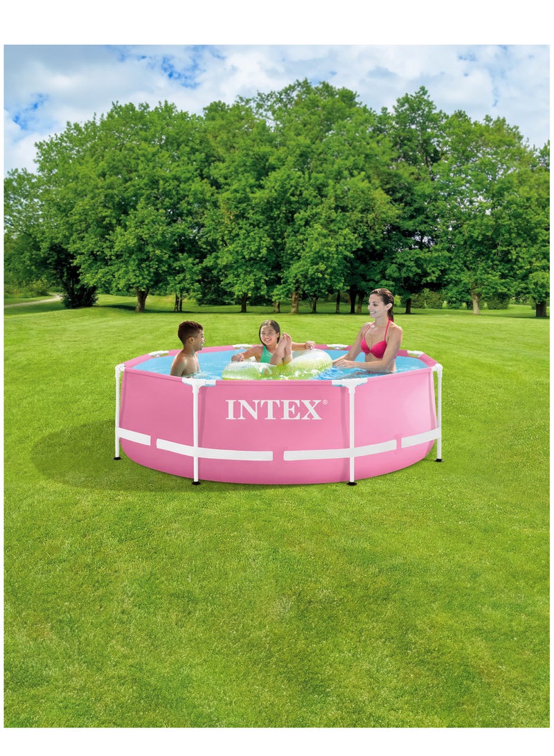 Pink Metal Frame Above Ground Pool - 8ft x 30inch