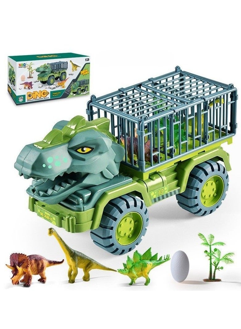 Super Large Dinosaur Transport Vehicle Children's Toy Set Boy Tyrannosaurus Triceratops Car
